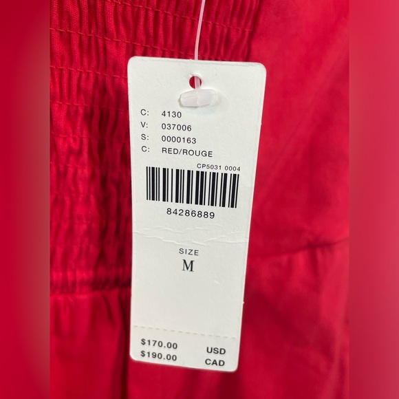 NWT By Anthropologie One-Shoulder Slim Midi Dress in Red Size Medium - Picture 14 of 15